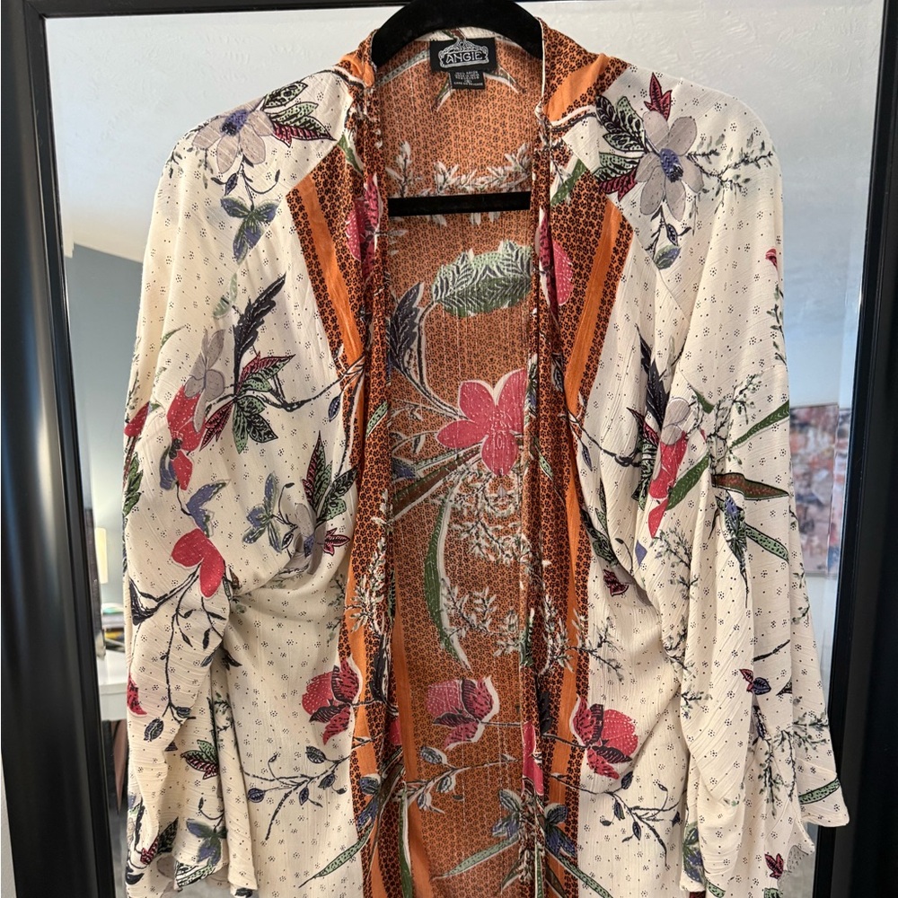 Angie Multicolor Floral Kimono